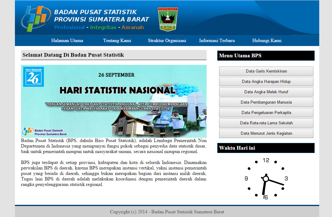 data badan pusat statistik indonesia